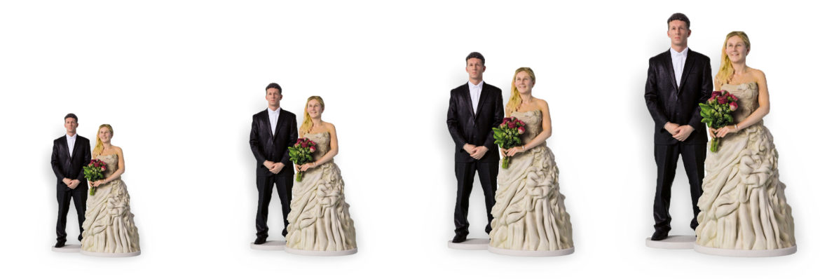 my3Dtwin, 3D Printed Wedding Cake Topper Price Basic Small Medium Large