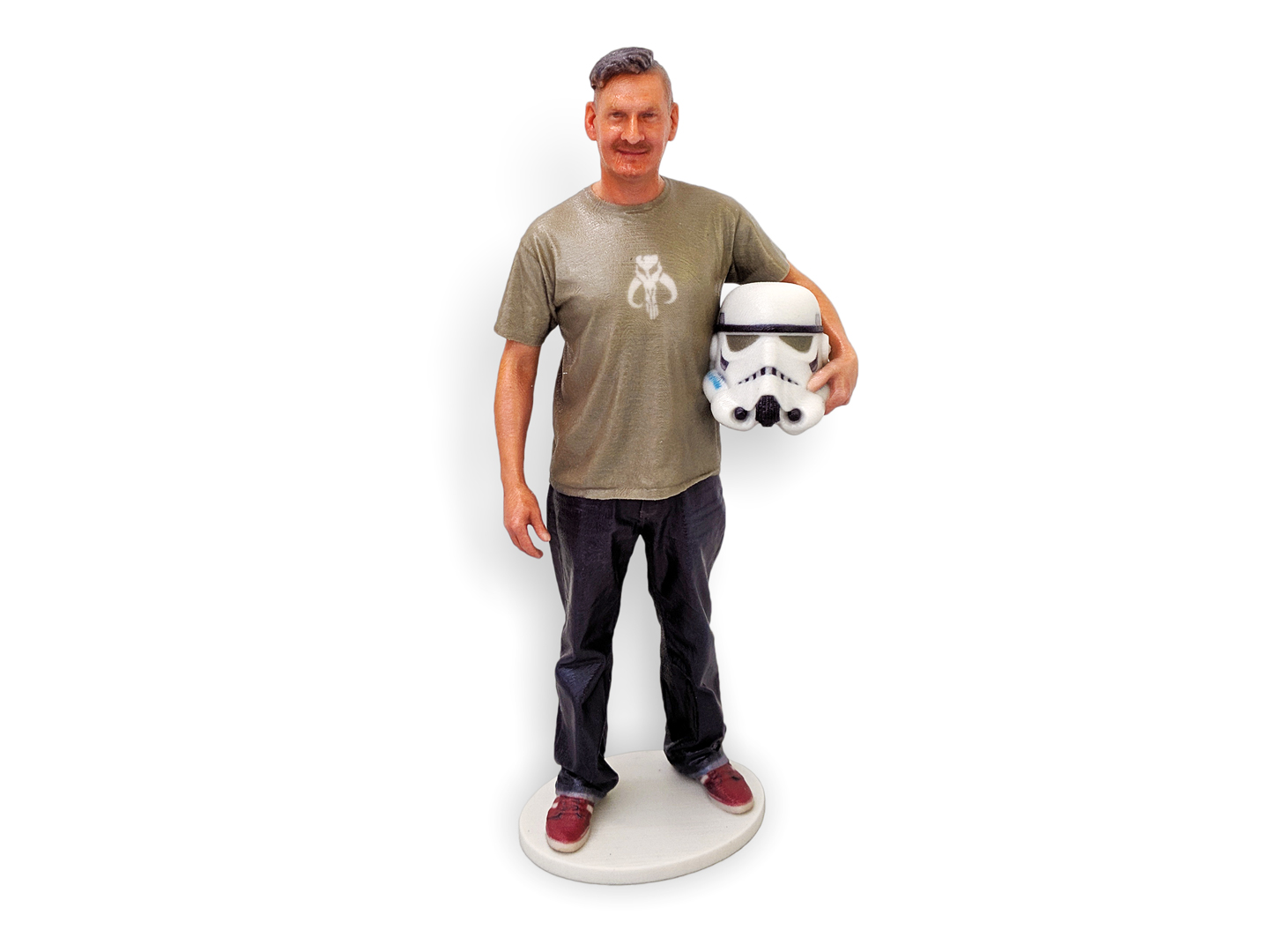 my3Dtwin, 3D Printed Photofigurine of a guy with Storm Trooper Helmet